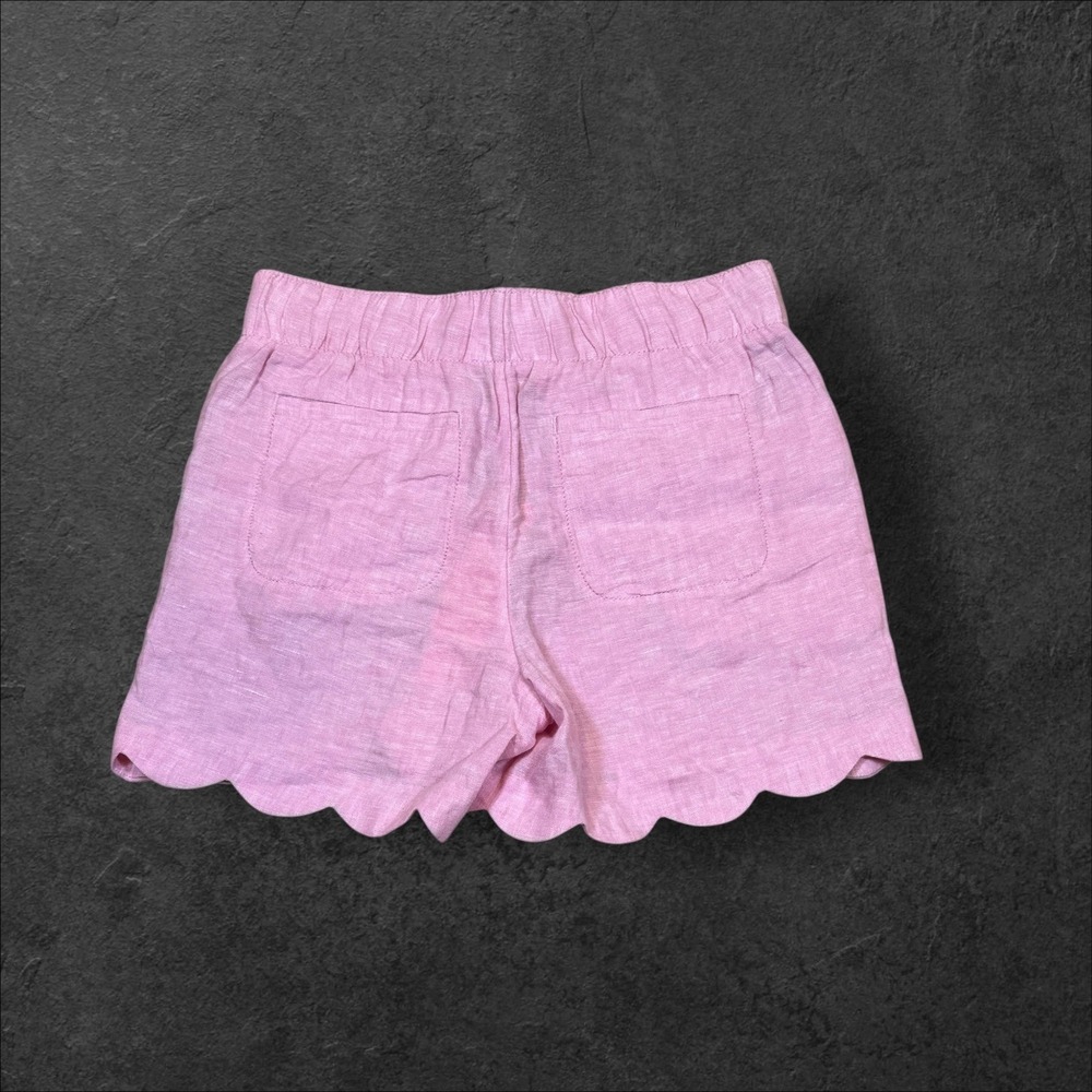 Lilly Pulitzer Lagoon Linen Scallop Hem Short Pink XXS Warm Weather Beach Resort - Picture 2 of 10